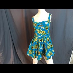 Hell Bunny mini sunflower dress L